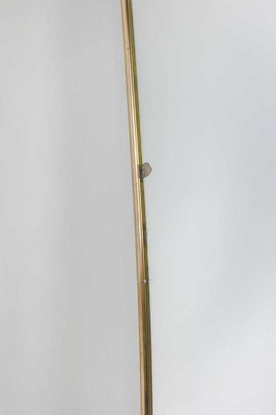 Image 1 of Espejo de Gio Ponti, al estilo de. Marco de latón patinado. Década de 1990.