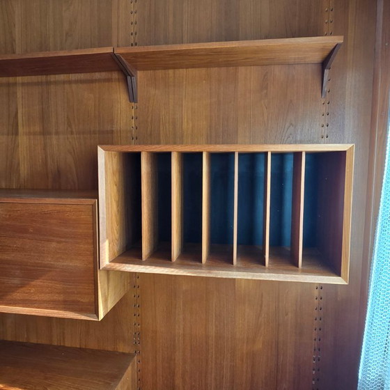 Poul Cadovius Cado Wall System, Teak Veneer, Vintage Danish Design, Wall cabinet, Wood, Brown (photo 4 of 33)
