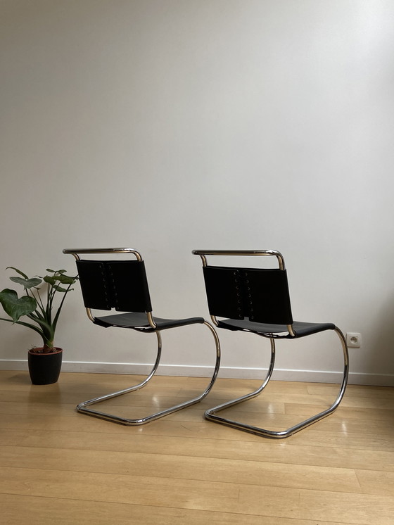 Image 1 of 2X Im Stil von MR10 Mies van der Rohe Knoll Stühle