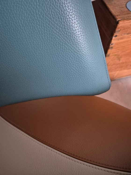 Image 1 of Pallone Pa Leolux Icon in beautiful blue with camel and cream.