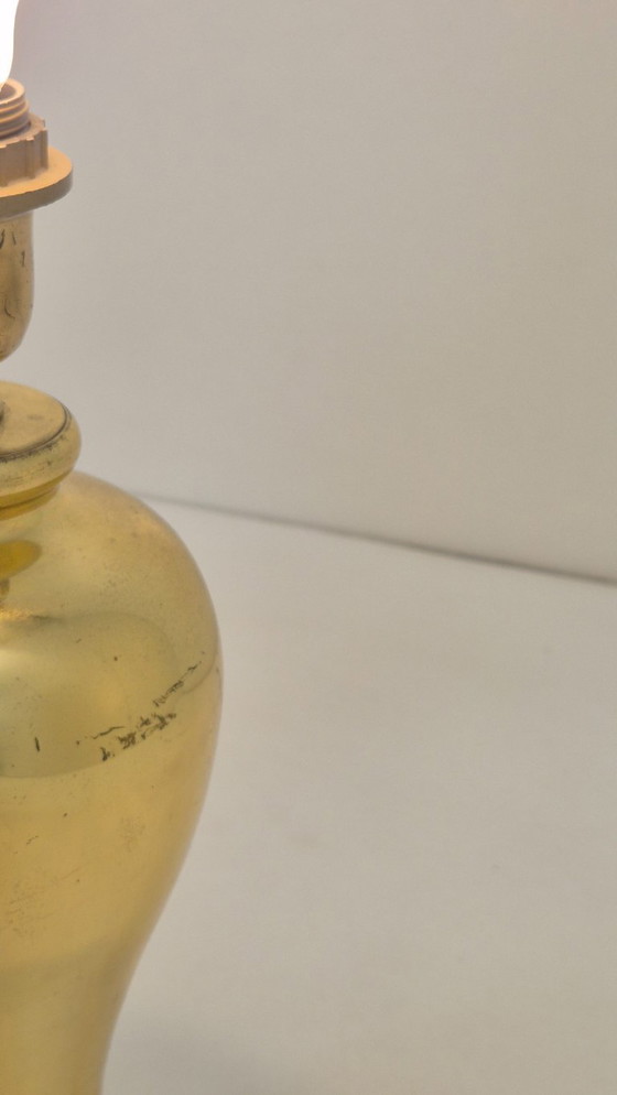 Image 1 of Set pesante di lampade da tavolo in ottone vintage