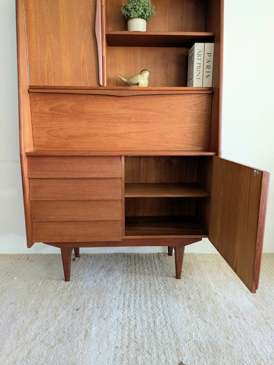 Image 1 of Vintage Teakhouten Highboard, Buffetkast Jaren '60