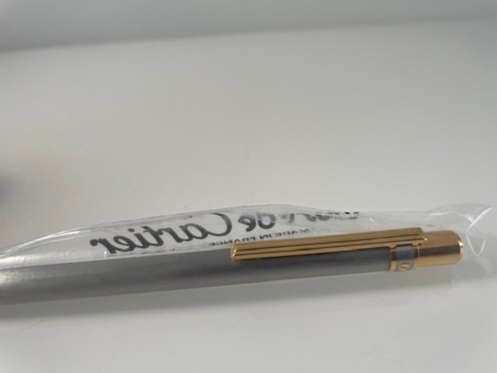 Image 1 of Bolígrafo Cartier Must Santos – Sin usar, platino, completo