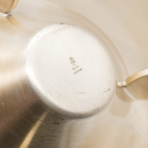 Image 1 of Rara WMF Ikora Centro Tazón con Negro Starburst Diseño Bauhaus Art Deco años 30 35cm