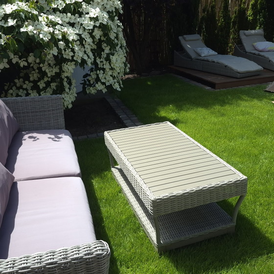 Image 1 of Tuinbank en -tafel van polyrattan