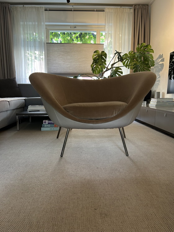 Very beautiful D.154.2 Armchair by architect Gio Ponti, Molteni&C – Velvet, Leather (photo 3 of 15)