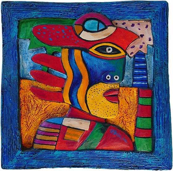 Image 1 of  Clemens Briels - Zeldzaam wandbord: "Yellow Beard of Vegas" - Gesigneerd & Certificaat! ndbord: "Ye