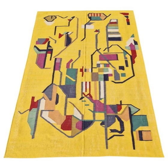 Composition d'André Lanskoy, 1956. Tapisserie tissée à la main | Textile abstrait | 250 × 176 cm (98 × 69 po) (photo 5 of 10)