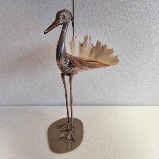 Giuseppe Piombanti - oiseau avec coquillage Italie - 1970-1979