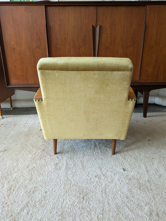 Image 1 of Ensemble vintage de 2 fauteuils jaune ocre