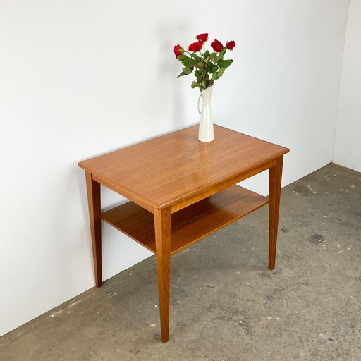 Side table with shelf from Denmark, teak, 1960s