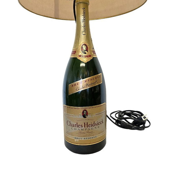 Image 1 of Charles Heidsieck champagne bottle table lamp, 80s/90s