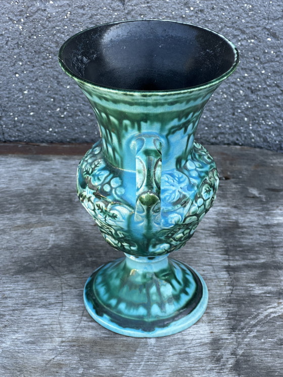 Image 1 of Vase Turquoise céramique Vintage 70’s - Keramik West Germany H 20 cm
