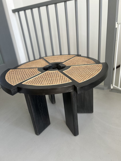 Table basse Black with Rattan