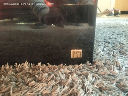 J-C Mahé black lacquered coffee table