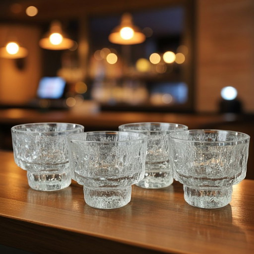 Iittala Tapio Wirkkala Rindenglasbecher – 4er-Set