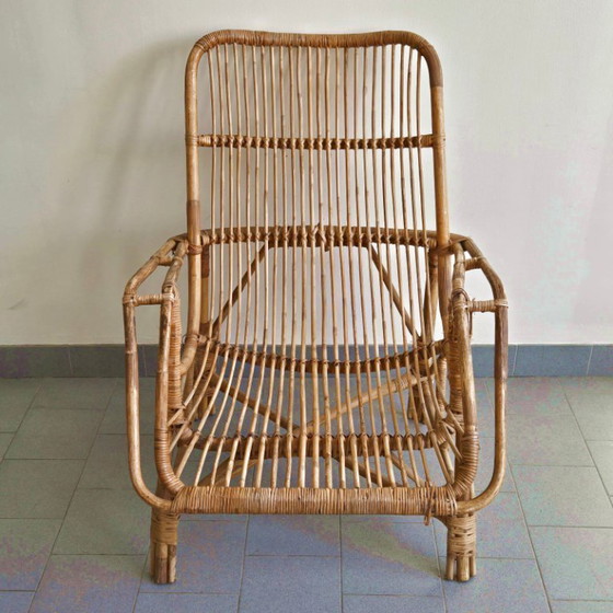 Image 1 of FAUTEUIL VINTAGE 1960 EN ROTIN 60S DLG JANINE ABRAHAM & ROL ROHE NOORDWOLDE