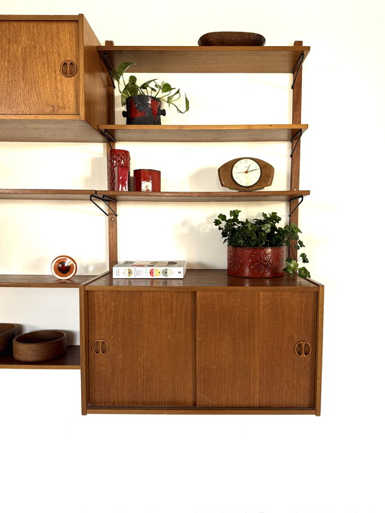 Image 1 of Vintage teakhouten wandsysteem, Kurt Østervig ‘60