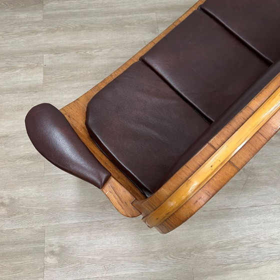 Sala de estar rústica con sillones y sofá de barril de madera, Italia, década de 1970. – Taburetes de bar (photo 13 of 19)