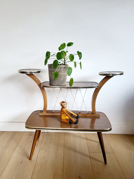 Image 1 of Portapiante o tavolo vintage con 4 ripiani, anni '60