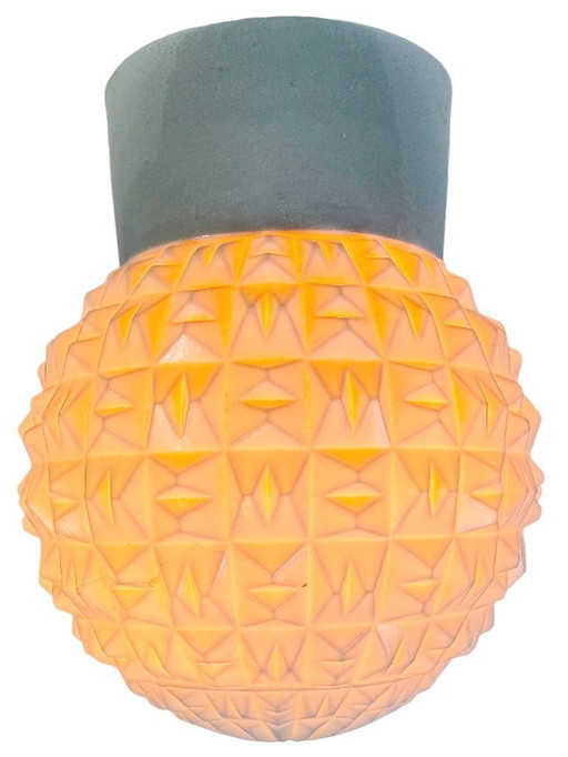 Vintage White Porcelain Ceiling Light, 1970s