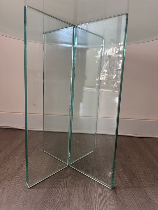 Mid-century glass coffee table