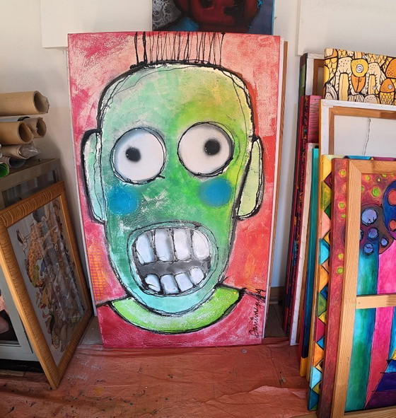 Image 1 of grand tableau « la chanteuse »