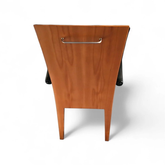 PARAMOUNT CHAIR BY PHILIPPE STARCK / black leather for Driade / 1989 – Adjustable recliner chair (photo 8 of 15)