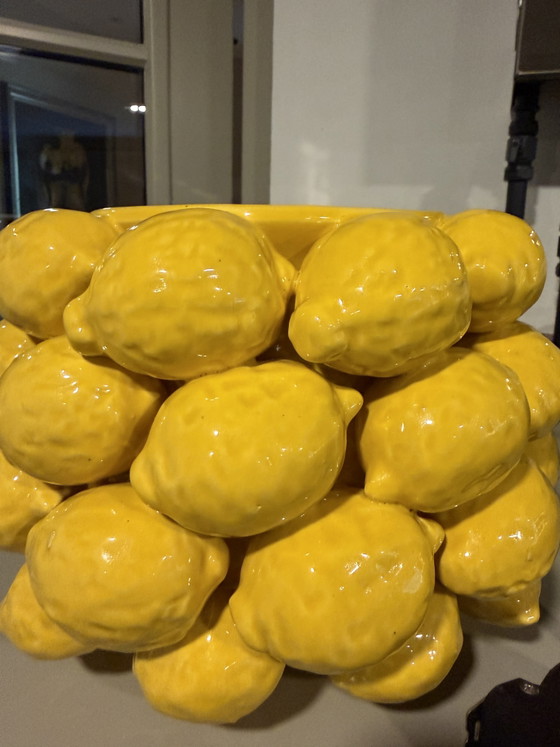 Des Pots Zitronenvase / Blumentopf – Gelbe Keramik – Vasen, Ceramic (photo 2 of 5)