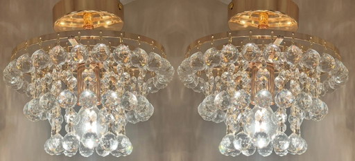 2x Branded Swarovski Rhinestone Crystal Plafoniere Pendant Lamp