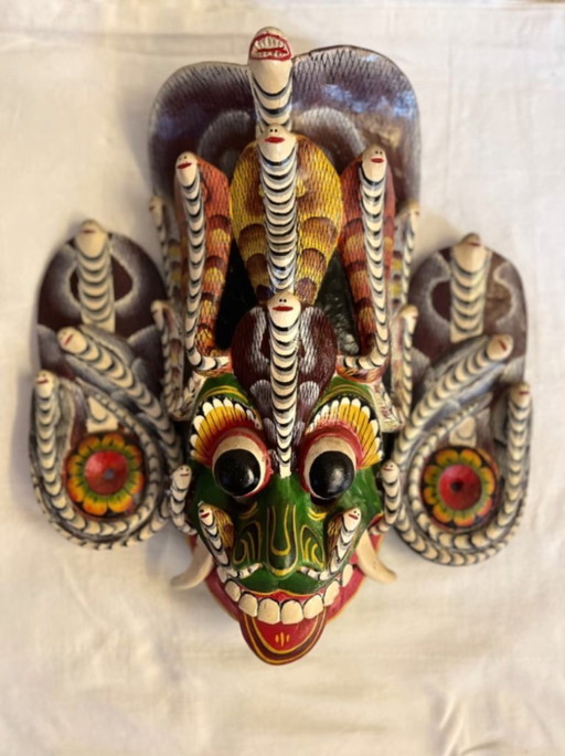 Traditionelle Naga Raksha-Maske/Kobradämon-Maske