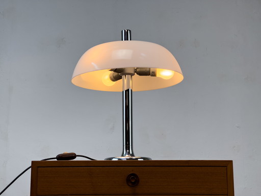 Chrome Table Lamp From Hillebrand, 1970S