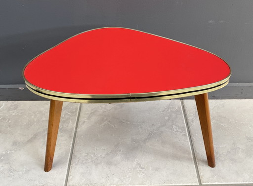 Red Formica Plant Table 1960s