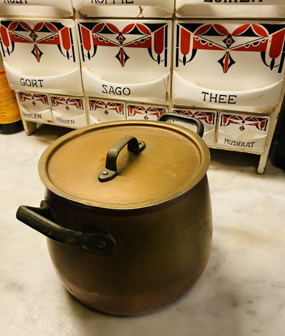 Image 1 of French jam bowl. Marmite pan