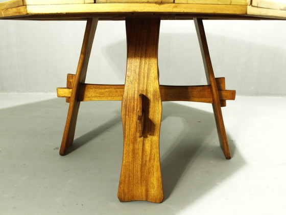 Image 1 of Brutalist Teak Garden Table, 1970s