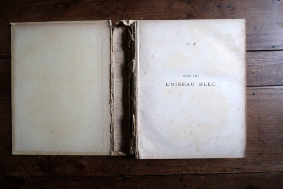 Image 1 of Livre illustré français ancien "Mon Ami L'Oiseau Bleu" de Guy Chantepleure, c.1900 – Art Nouveau – 2C43