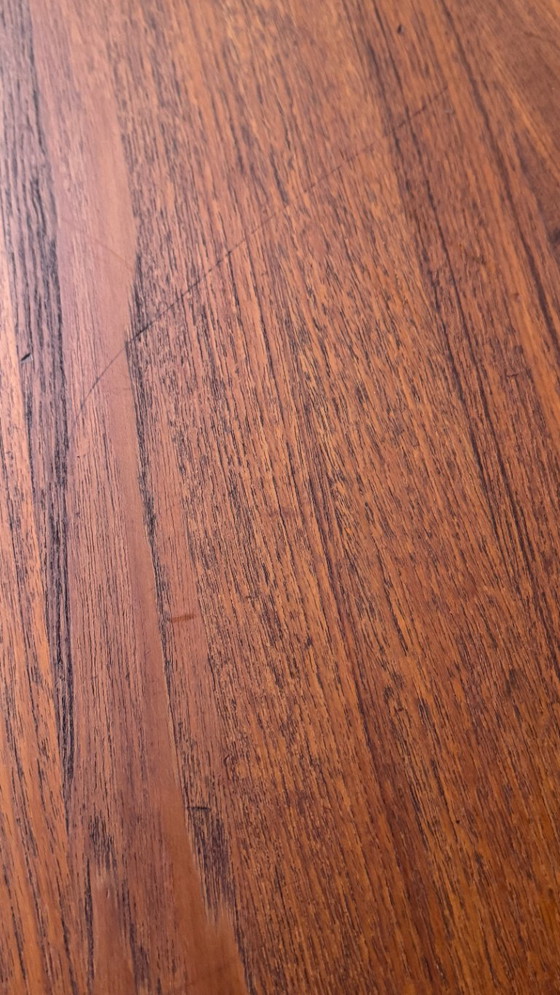 Image 1 of table basse ovale vintage en teck