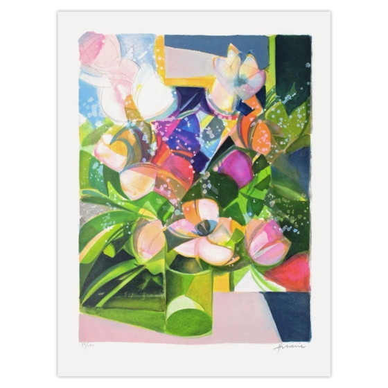 Image 1 of Camille HILAIRE Symphonie rose Litografia firmata 1990