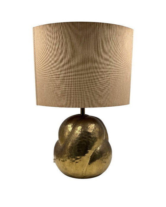 Image 1 of Lampe de table moderne organique en laiton, Tommaso Barbi Italie 1970
