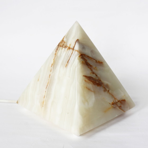 Image 1 of Vintage onyx piramide lamp
