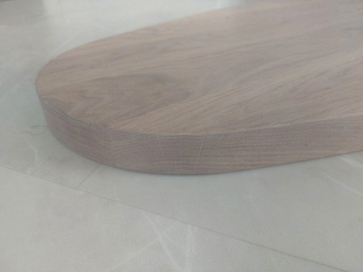 Piano del tavolo in rovere massello (150×80) – forma organica a goccia – Eikenvakman – nuovo