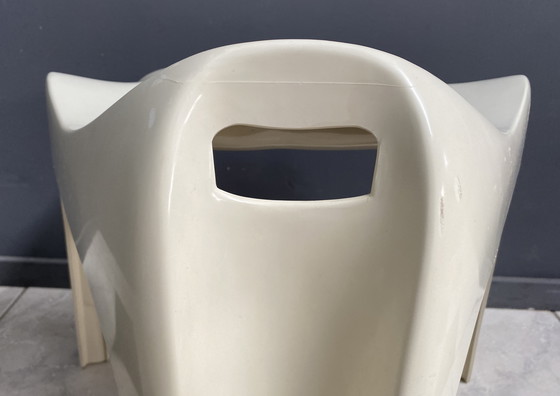 Image 1 of Casala white low stool 1970s