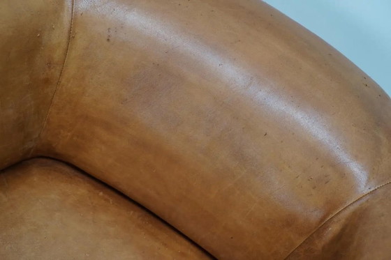 Image 1 of Vintage Nederlandse cognackleurige leren clubfauteuil