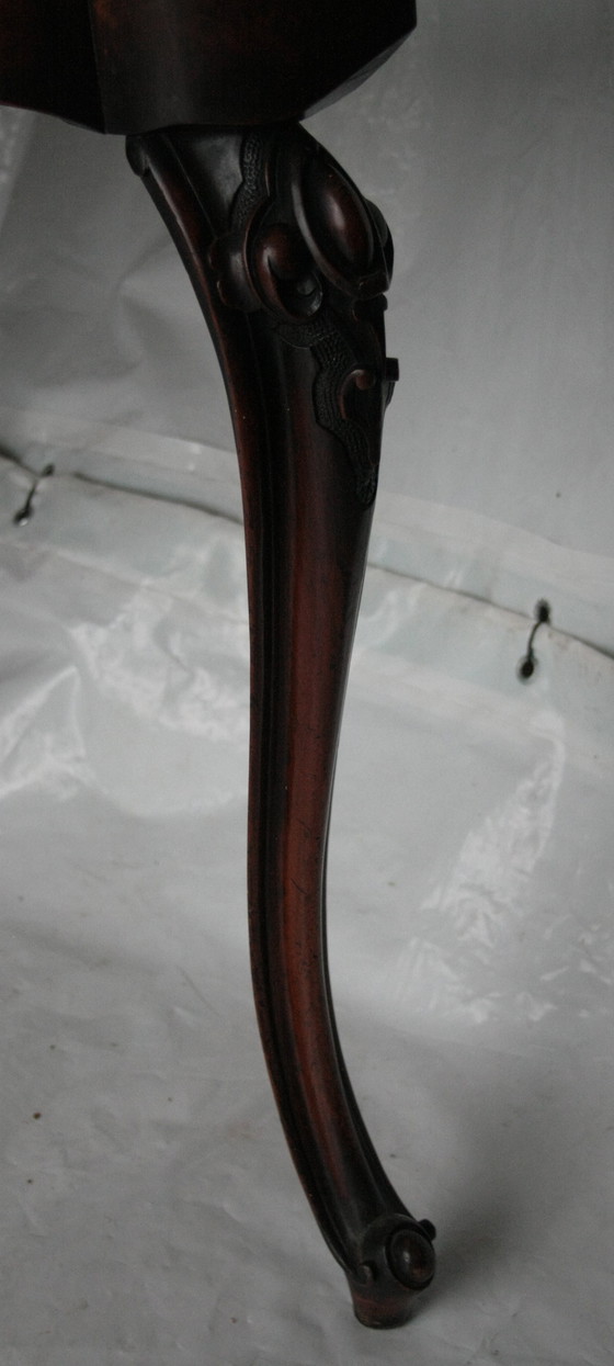 Image 1 of Engelse laat 18e-eeuwse speeltafel openklapbaar