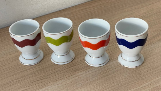 Image 1 of 4 vintage porseleinen eierdopjes