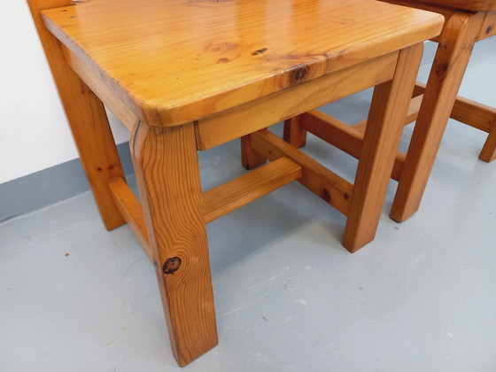 Image 1 of Pair of vintage pine chairs from the 70s/80s