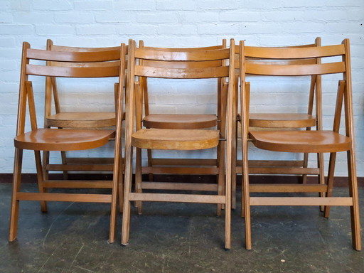 6 chaises pliantes vintage