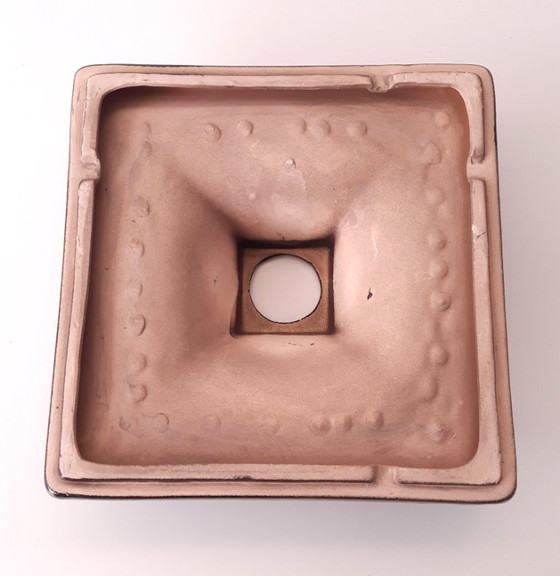 Image 1 of 1 of 5 Ceramic earthenware vintage wall lamps in brown tones, West Germany fat lava style, ceramic wall lamp, space age la