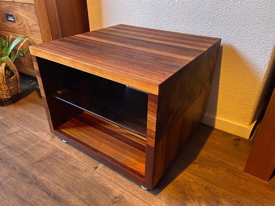 Table d'appoint / meuble audio vintage Leolux (modèle 576-901), Tables d'appoint, Exotique, Bois, Beige (photo 10 sur 14)