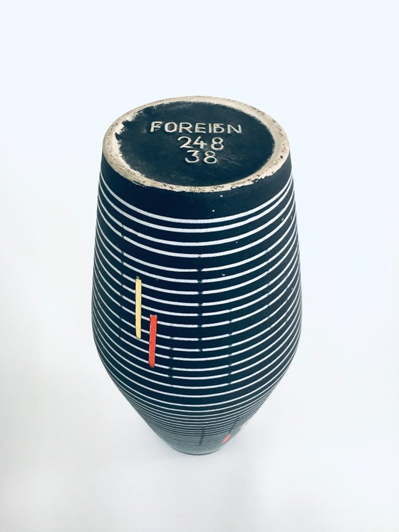 Image 1 of Midcentury Art Pottery Studio "Staufen" Vase by Liesel Spornhauer for Schlossberg Ceramic, Germany 1950's